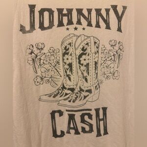 White Daydreamer for Free People Johnny Cash shirt